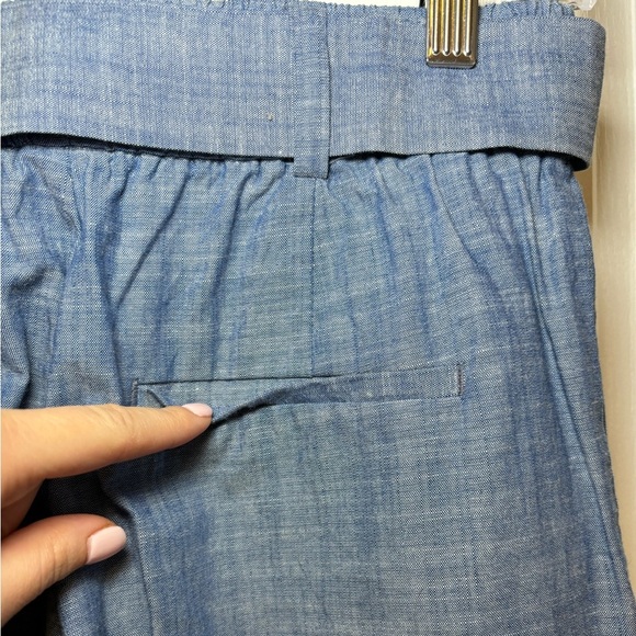 Zara -Basic Tie Waist Blue Jogger Pants 100% Cotton - Picture 3 of 7